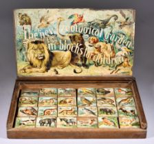 A German Block Puzzle, Late 19th Century, - "The New Zoological Garden in Blocks for Children",