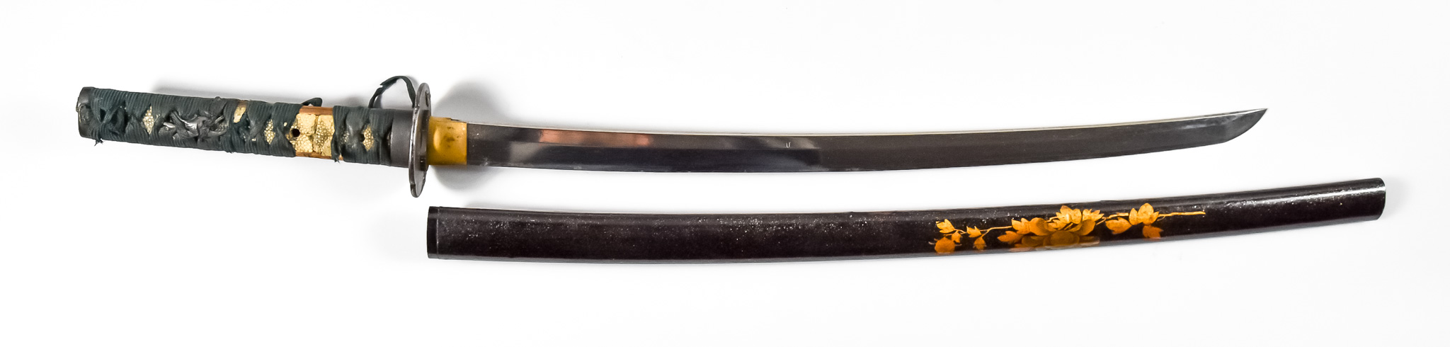 A Japanese Katana Sword, attributed to Koshiyuki (1780-1880), 22ins bright steel blade with