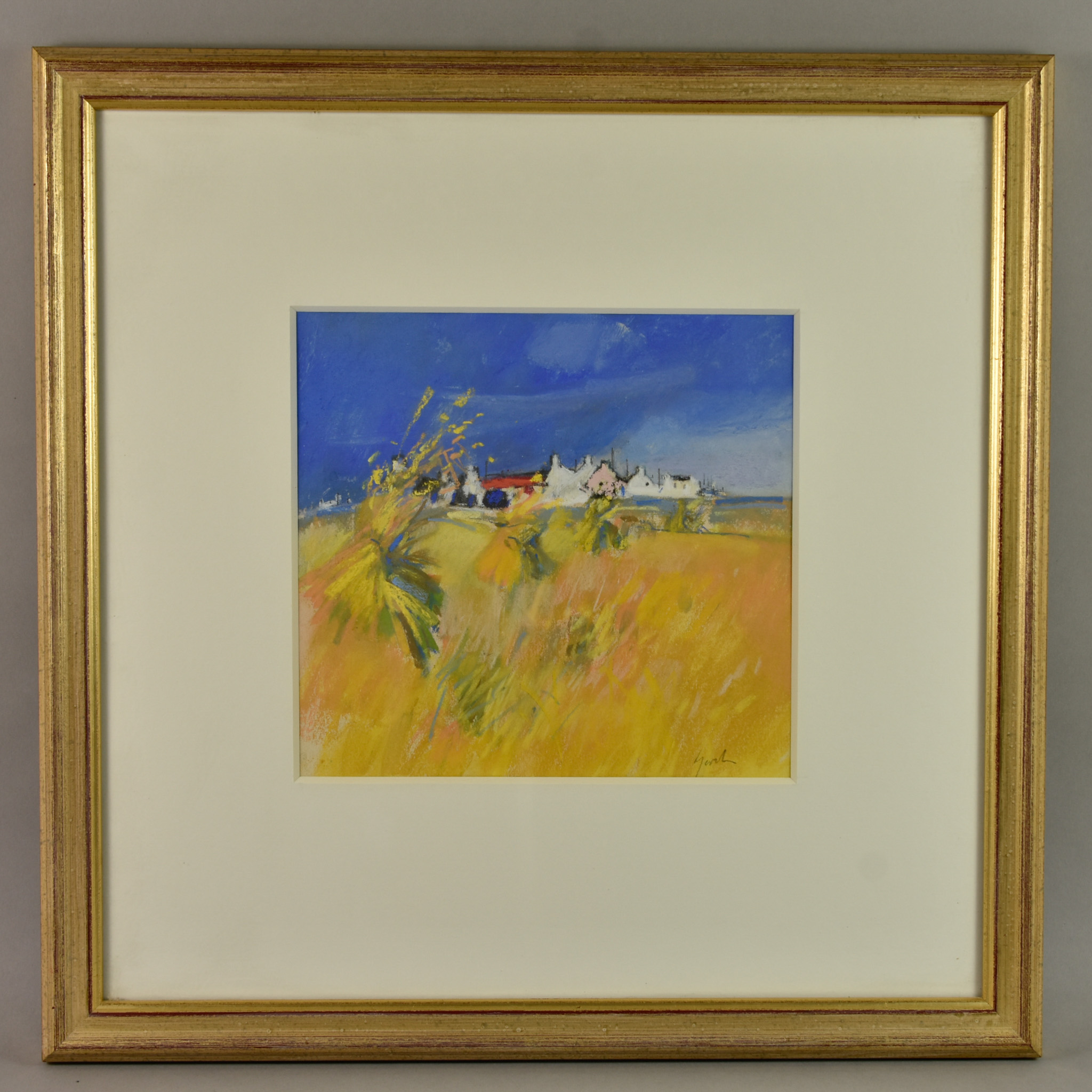 ***Anne Gordon (Born 1941) - Watercolour and pastel – “Cornfields”, signed and dated 1997, 7.75ins x - Image 2 of 3