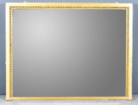 A 19th Century Gilt Framed Rectangular Wall Mirror, with leaf moulded inner frame, inset with