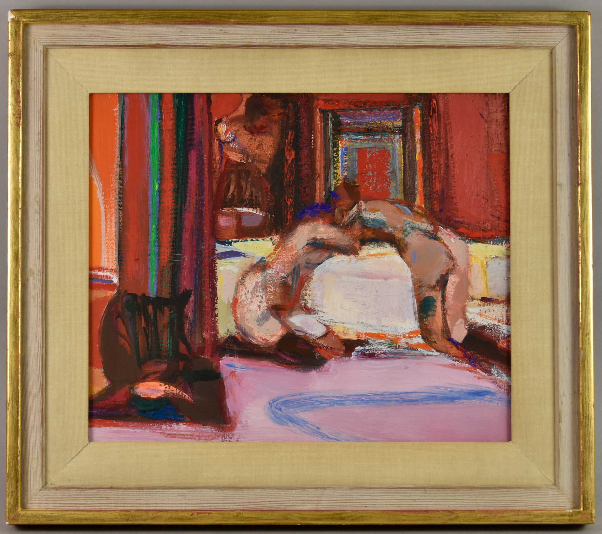 ARR Robin Philipson (1916-1992) - Oil painting - "Whispering III", canvas, 10ins x 12ins, signed - Image 2 of 3