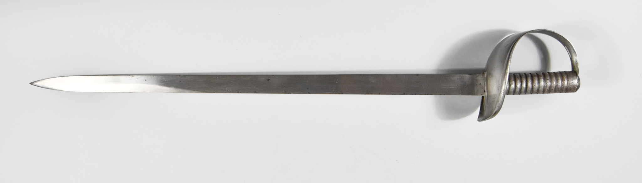 Late 19th Century/Early 20th Century Naval Cutlass, 28ins bright steel blade, steel guard with steel