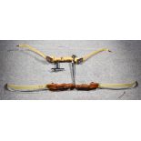 Two Modern Compound Bows, by Corsair, one 62ins overall, marked "Comet", 36@28, by Border Archery,