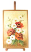 LILIAN AIREY (TWENTIETH CENTURY) TWO SIGNED OIL PAINTINGS OF FLOWERS Poppies and Daisies, 1992 24” x