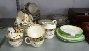 A SUTHERLAND CHINA PART TEA SET, VIZ 8 CUPS, 12 SAUCERS, 12 SIDE PLATES, MILK JUG, SUGAR BOWL,