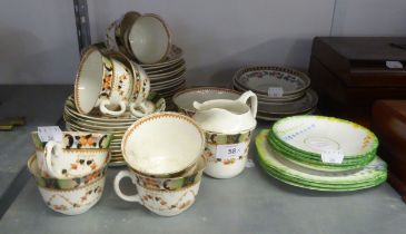 A SUTHERLAND CHINA PART TEA SET, VIZ 8 CUPS, 12 SAUCERS, 12 SIDE PLATES, MILK JUG, SUGAR BOWL,