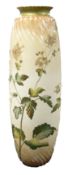 TALL WRYTHEN VASE with dog rose decoration, 25in (63.5cm) high