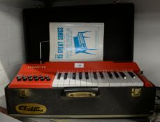 1960's SHELTONE COMPANION ELECTRONIC KEYBOARD in combined carrying case with Introductory booklet