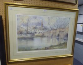 JOHN LITTLER ARTIST SIGNED LIMITED EIDTION COLOUR PRINT ‘The Bridge over the River Wye at