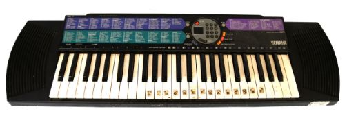 YAMAHA PSR 77 ELECTRONIC PORTABLE KEYBOARD (table top) (c/r stained; adaptor missing)