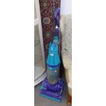 DYSON UPRIGHT BAGLESS VACUUM CLEANER AND A SATIN BRASS FLOOR LAMP WITH SWING ARM (2)