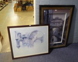 TWO PRINTS, ONE LIMITED EDITION 'THE NORTH-WEST PORCH OF ST. MARKS, VENICE' BY JOHN RUSKIN. TOGETHER