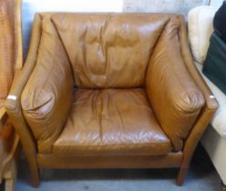 HALO BROWN LEATHER SINGLE SEAT ARMCHAIR