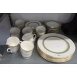 ROYAL DOULTON 'ROUNDELAY' PART DINNER AND TEA WARES VIZ, CUPS, SAUCERS, SIDE PLATES AND DINNER