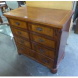 GEORGIAN STYLE INLAID MAHOGANY TELEVISION CABINET, SIMULATING A CHEST OF DRAWERS