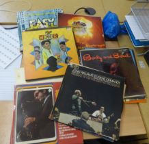 QUANTITY OF VINYL RECORDS TO INCLUDE; MIXED GENRE, BOB MARLEY, SANTANA, ERIC CLAPTON, STONE OF THE