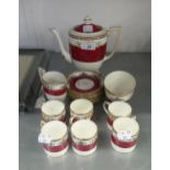 A MINTON COFFEE SERVICE FOR SIX PERSONS 'No. K144', (ONE CUP A.F.) (15)