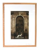 NEIL ROWLAND ARTIST SIGNED BLACK AND WHITE PHOTGRAPHIC PRINT ‘Contemplation, St. Ann’s Church,