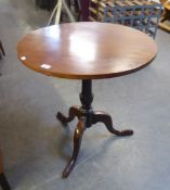 A NINETEENTH CENTURY SNAP-TOP CIRCULAR OCCASIONAL TABLE, WITH GUN-BARREL COLUMN