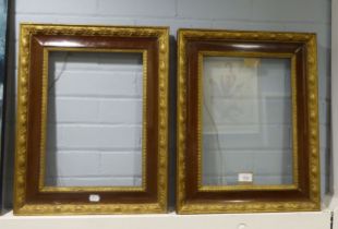 TWO SMALL EMBOSSED GILT GESSO PICTURE FRAMES (2)