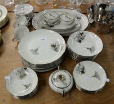 A MARUNI CHINA PAGODA PATTERN DINNER AND TEA SERVICE (APPROX 50 PIECES)