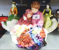 ROYAL DOULTON CHINA LARGE GROUP, FLOWER SELLER’S CHILDREN, HN 1342 AND TWO LARGE CRINOLINE FIGURES