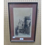 DRYPOINT ETCHING 'MAIDSTONE' SIGNED WEBB FRAMED AND GLAZED