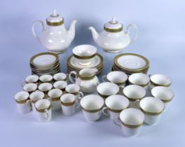 DOULTON: Doulton ‘Belvedere’ part tea and dinner service comprising ten side plates, ten teacups &