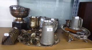 QUANTITY OF EPNS, PEWTER AND STAINLESS STEEL [QTY]