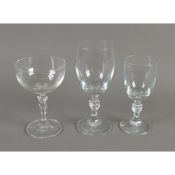 SCANDINAVIAN GLASS: Kosta Boda style suite of lead crystal stemware including red and white wine[26]