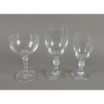SCANDINAVIAN GLASS: Kosta Boda style suite of lead crystal stemware including red and white wine[26]