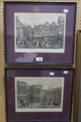 A PAIR OF NINETEENTH CENTURY COLOUR ENGRAVINGS 'BRAMHALL HALL, CHESHIRE', AND 'LITTLE MORETON
