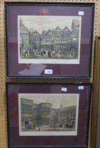 A PAIR OF NINETEENTH CENTURY COLOUR ENGRAVINGS 'BRAMHALL HALL, CHESHIRE', AND 'LITTLE MORETON