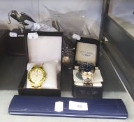 QUANTITY OF FASHION WATCHES, MOSTLY MEN'S TO INCLUDE; SLAZENGER, PETROLEUM, IDENTITY, ACCURIST,