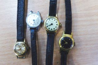 FOUR LADY'S MECHANICAL WATCH, TO INCLUDE; CRAFTSMAN, TIMEX, ORIS, SEKONDA (2 MISSING PART STRAPS)