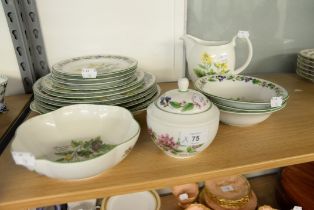 MODERN ROYAL WORCESTER 18 PIECE 'WORCESTER HERBS' PATTERN PART SERVICE