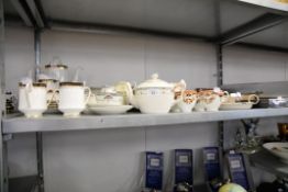 PARAGON COFFEE SET, FOR 4 PERSONS, TOGETHER WITH CLIFTON AND MINTON CUPS AND SAUCERS, A DELPHINE