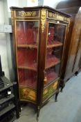 LATE TWENTIETH CENTURY LOUIS XV STYLE VITRINE CABINET, PROBABLY EPSTEIN (LACKING MARBLE) BUT WITH