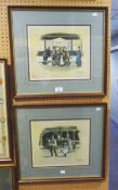 SEERY-LESTER PAIR OF ARTIST SIGNED COLOUR PRINTS 'STREET VENDORS' SIGNED IN PENCIL 9 1/2" X 11 1/
