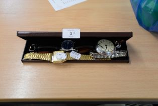 A SEKONDA GENTS WRIST WATCH, A RETRO QUARTZ DIGITAL WRIST WATCH, A CASIO WRIST WATCH, AN INGERSOL