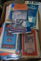 A GOOD SELECTION OF VINTAGE TRAVEL MAPS, INCLUDING; CARLISLE AND DUMFRIES, KENDAL, KESWICK, WALES