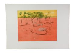 JOAN WILLIAMS (1922 - 2002) ARTISTS PROOF ETCHING WITH AQUATINT The Outback Signed, titled and dated