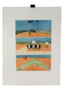 JOAN WILLIAMS (1922 - 2002) ARTISTS PROOF ETCHING WITH AQUATINT Beside the Sea Signed, titled and
