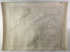 TWO 1890 BLACK AND WHITE SINGLE SHEET ‘ORDANANCE SURVEY OF SCOTLAND’ MAPS KINGUSSIE- SHEET 64,