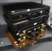 FIVE VARIOUS BRIEF AND ATTACHE CASES (4)
