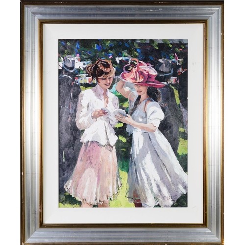 SHEREE VALENTINE-DAINES (1959) ARTIST SIGNED LIMITED EDITION COLOUR PRINT ‘Royal Ascot Ladies Day - Image 2 of 2