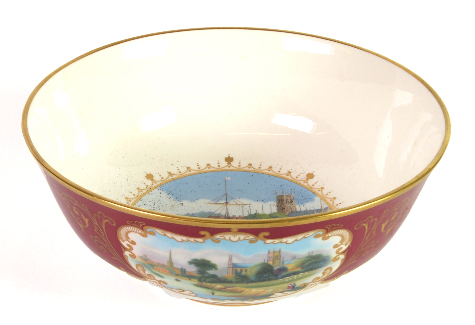 BOXED MODERN ROYAL WORCESTER LIMITED EDITION CHINA ‘FLIGHT BOWL’, (24/250), of steep side, footed