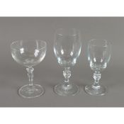 ROSETHAL, Suite of Rosenthal lead crystal stemware including red and white wine and liqueur