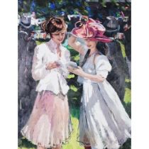 SHEREE VALENTINE-DAINES (1959) ARTIST SIGNED LIMITED EDITION COLOUR PRINT ‘Royal Ascot Ladies Day