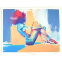 TOBY MULLIGAN (1969) ARTIST SIGNED LIMITED EDITION COLOUR PRINT ‘In Repose’ (328/500) no certificate